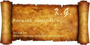 Kerezsi Gusztáv névjegykártya