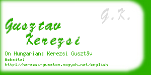 gusztav kerezsi business card